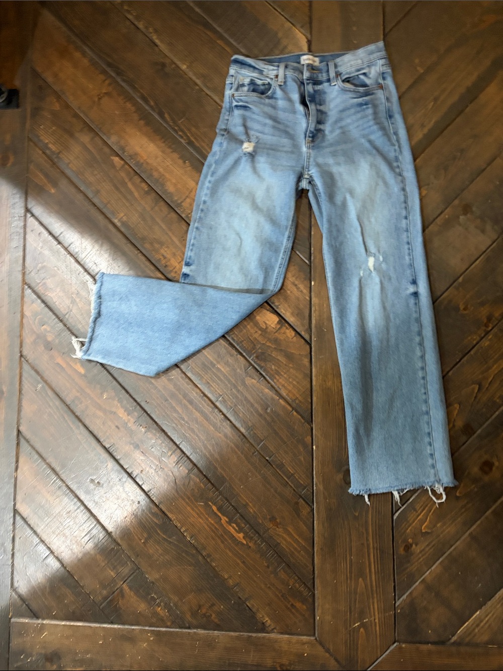 Sneak Peek Light Blue Straight Leg Jeans